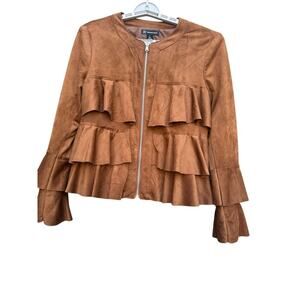 INC International concepts Women's Ruffle Jacket Size M